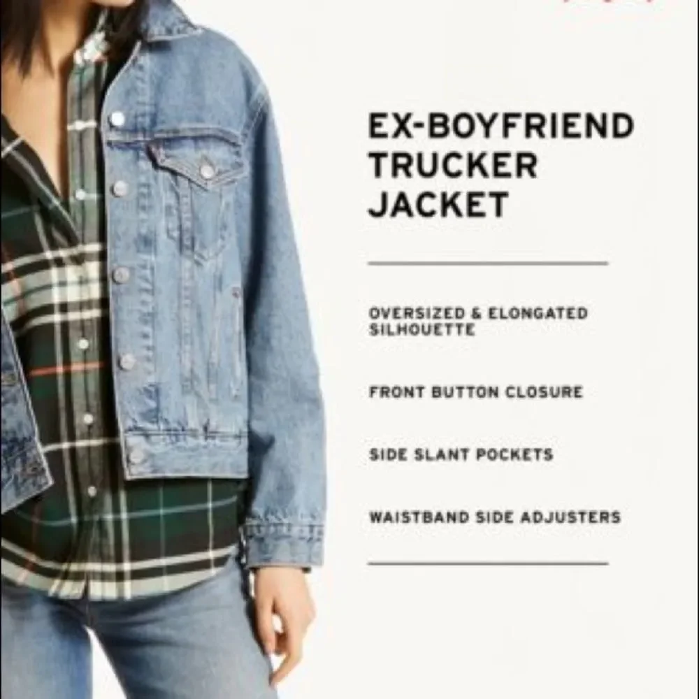 NWT Levi's Ex-Boyfriend Trucker Jean Jacket - Picture 3 of 16